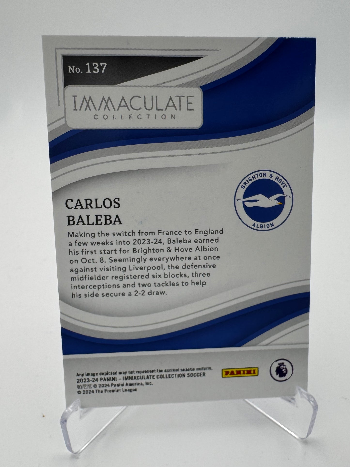 Carlos Baleba RC - Brighton & Hove Albion - Panini Immaculate 23/24 - 05/10