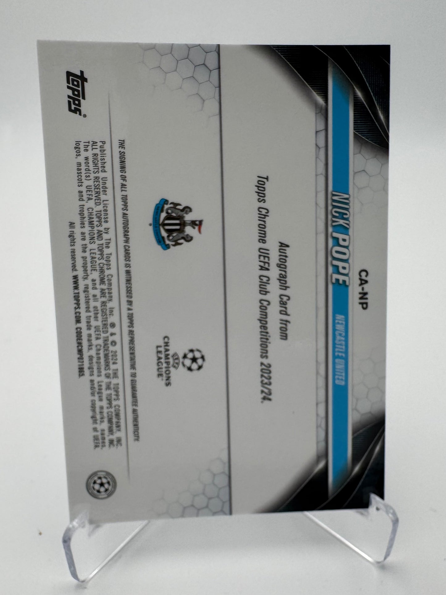 Nick Pope - Newcastle United - Topps UCC Chrome 2024 - Auto 083/150