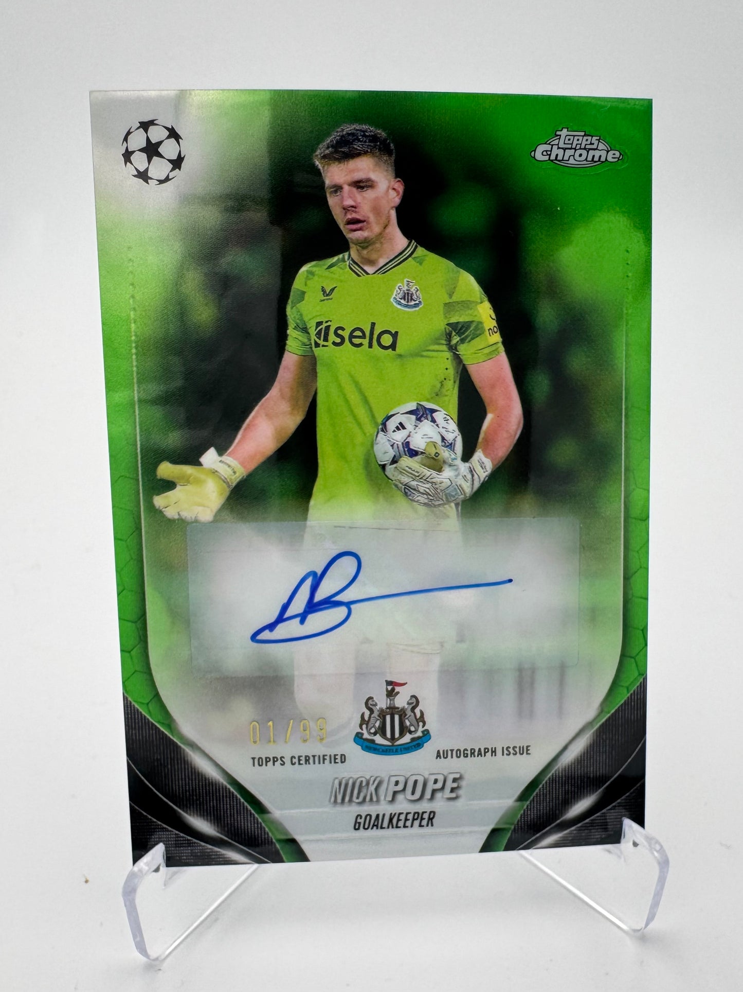 Nick Pope - Newcastle United - Topps UCC Chrome 2024 - Auto 01/99