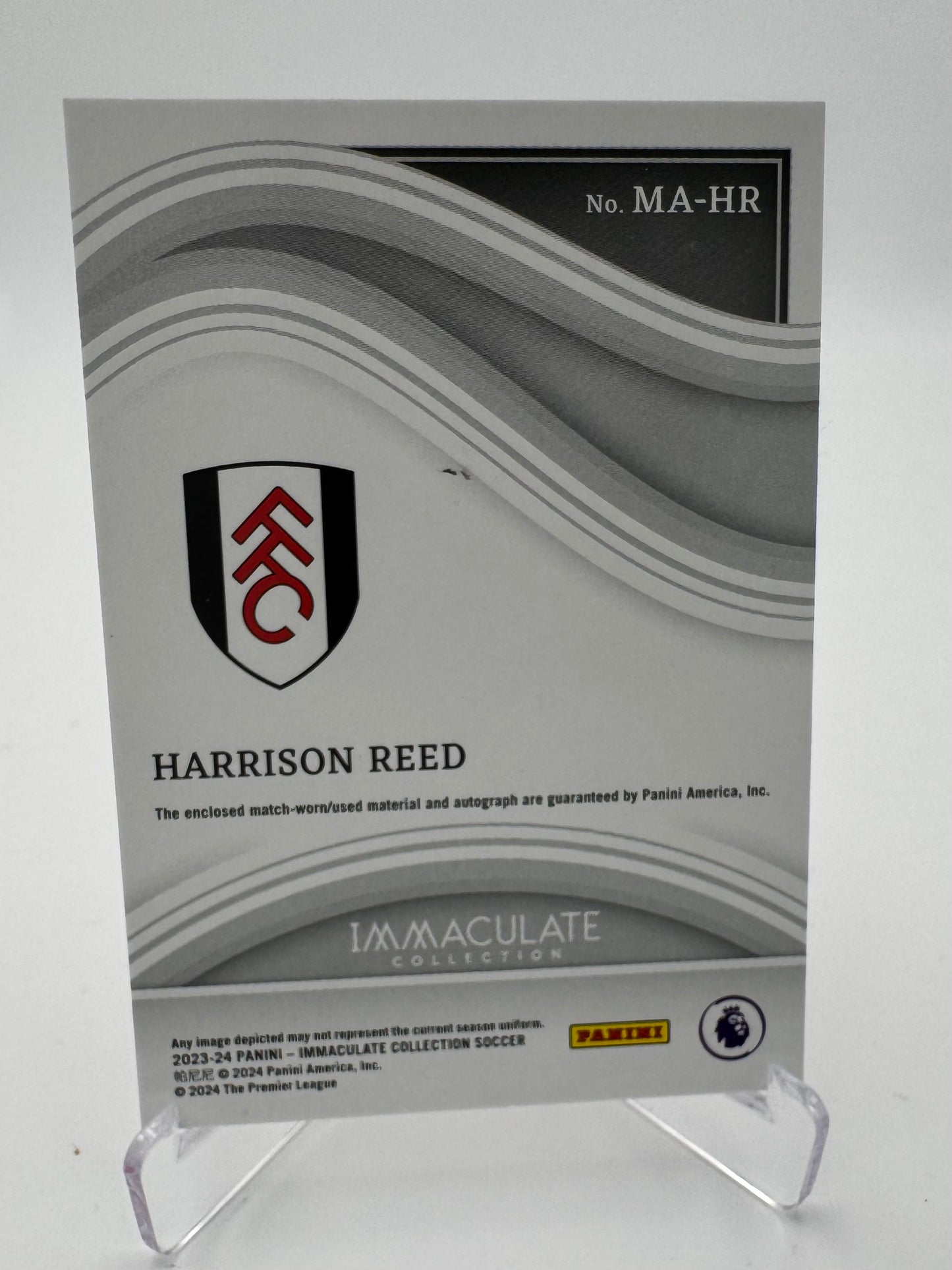 Harrison Reed - Fulham - Panini Immaculate 23/24 - Auto/Relic - 47/99