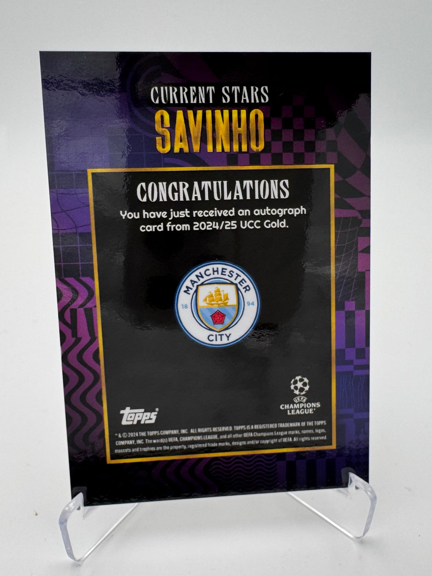 Savinho - Manchester City - Topps Gold 2024 - Auto