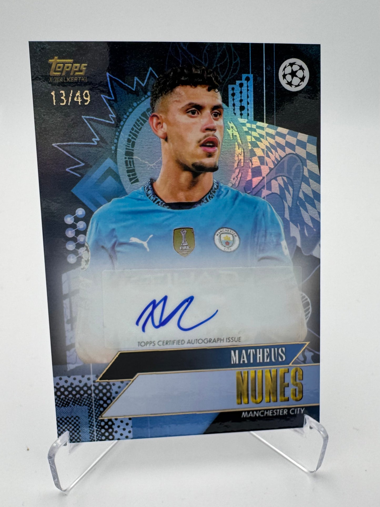 Matheus Nunes - Manchester City - Topps Gold 2024 - Auto - 13/49