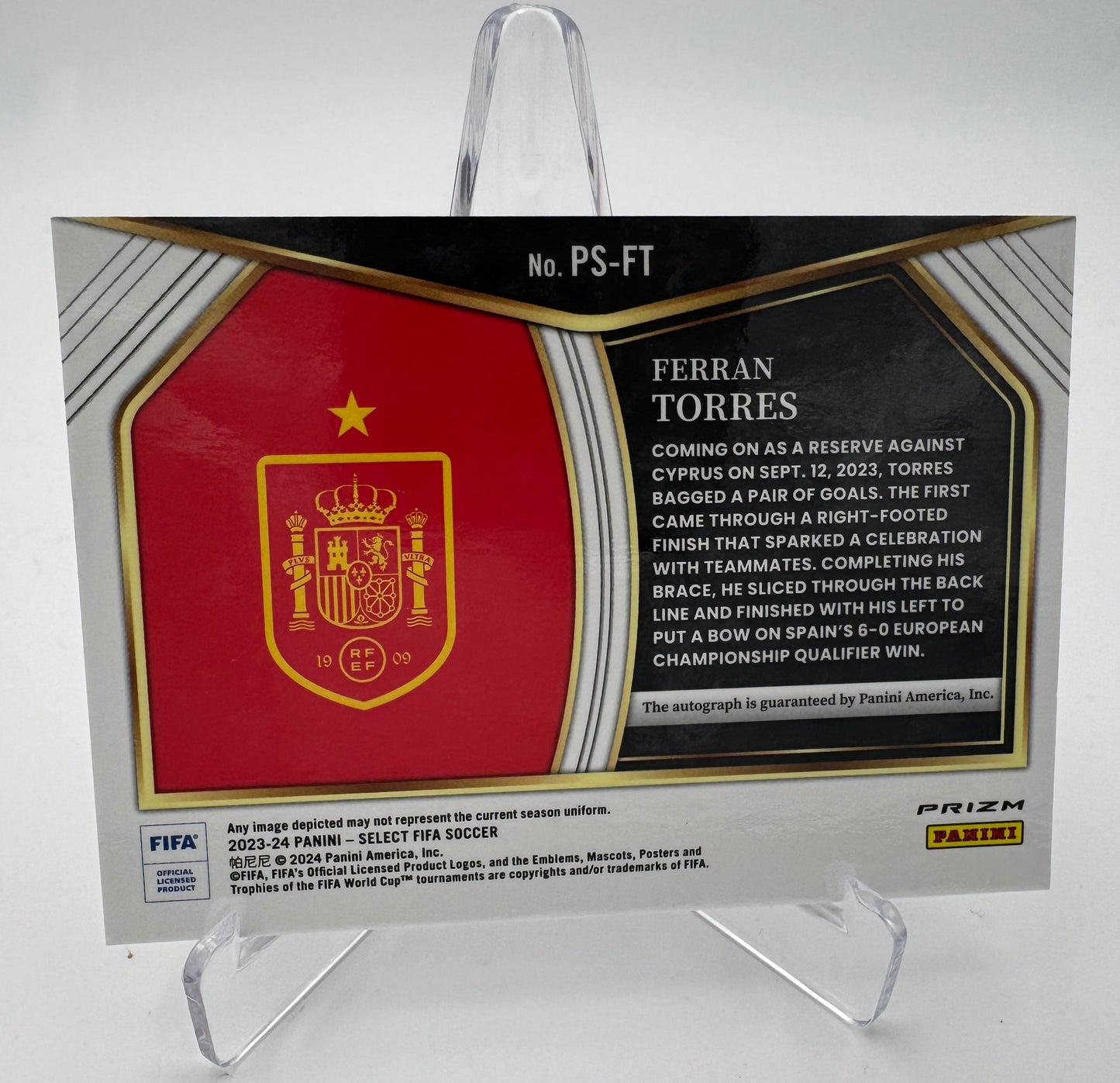 Ferran Torres - Spain - Panini Select FIFA 23/24 - Auto