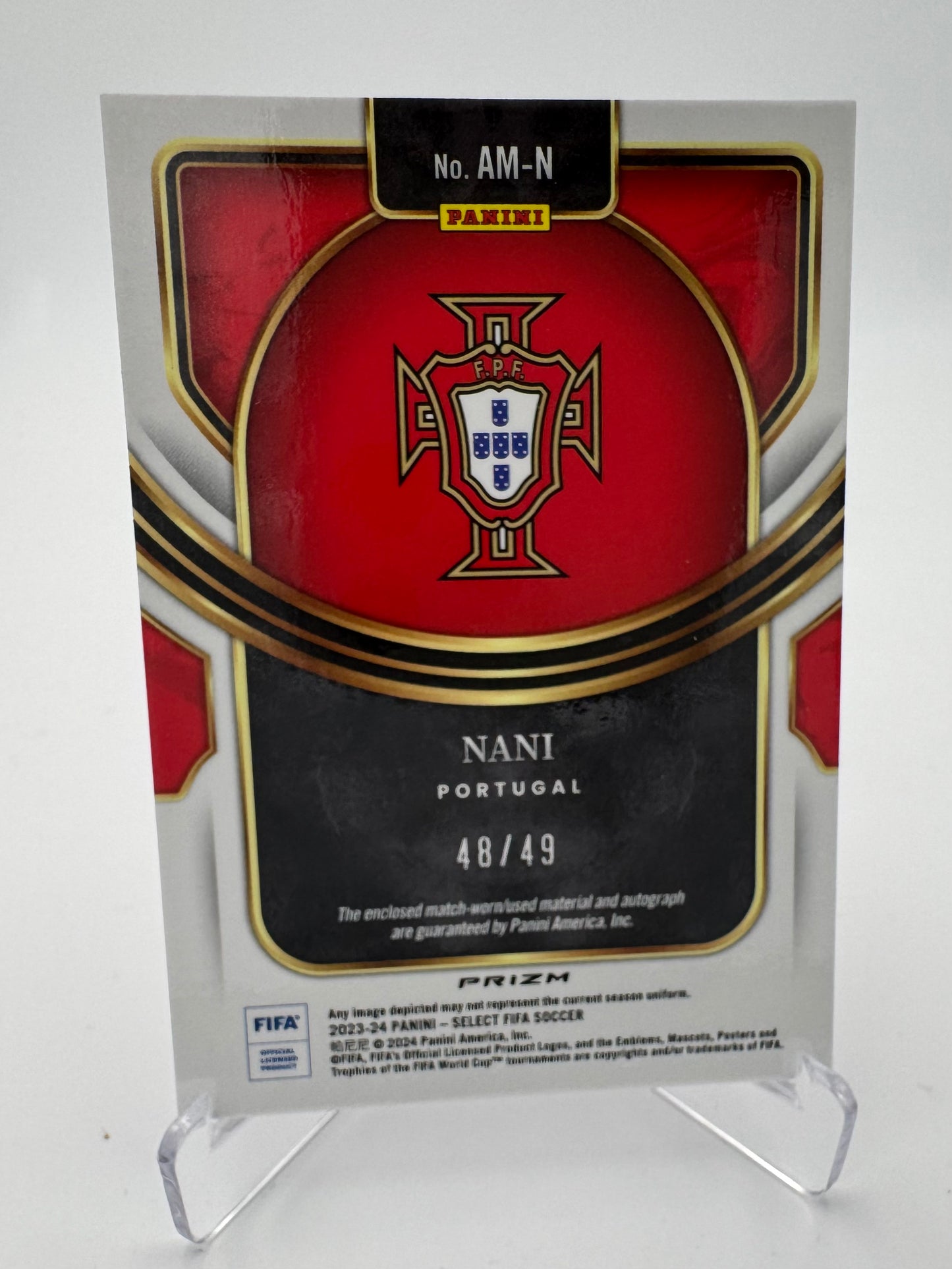 Nani - Portugal - Panini Select FIFA 23/24 - Auto/Relic - 48/49