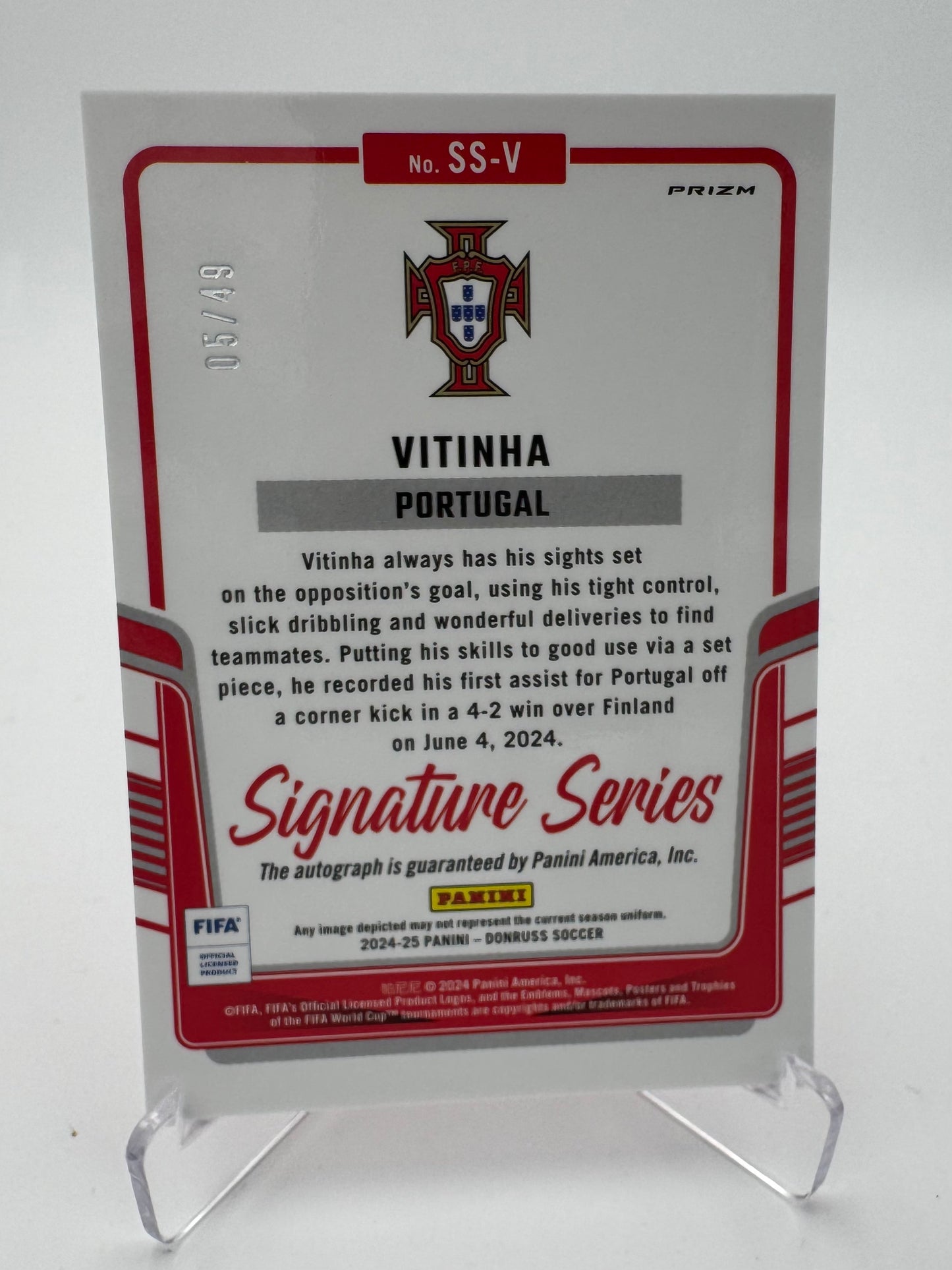 Vitinha - Portugal - Panini Donruss 24/25 - Auto - 05/49