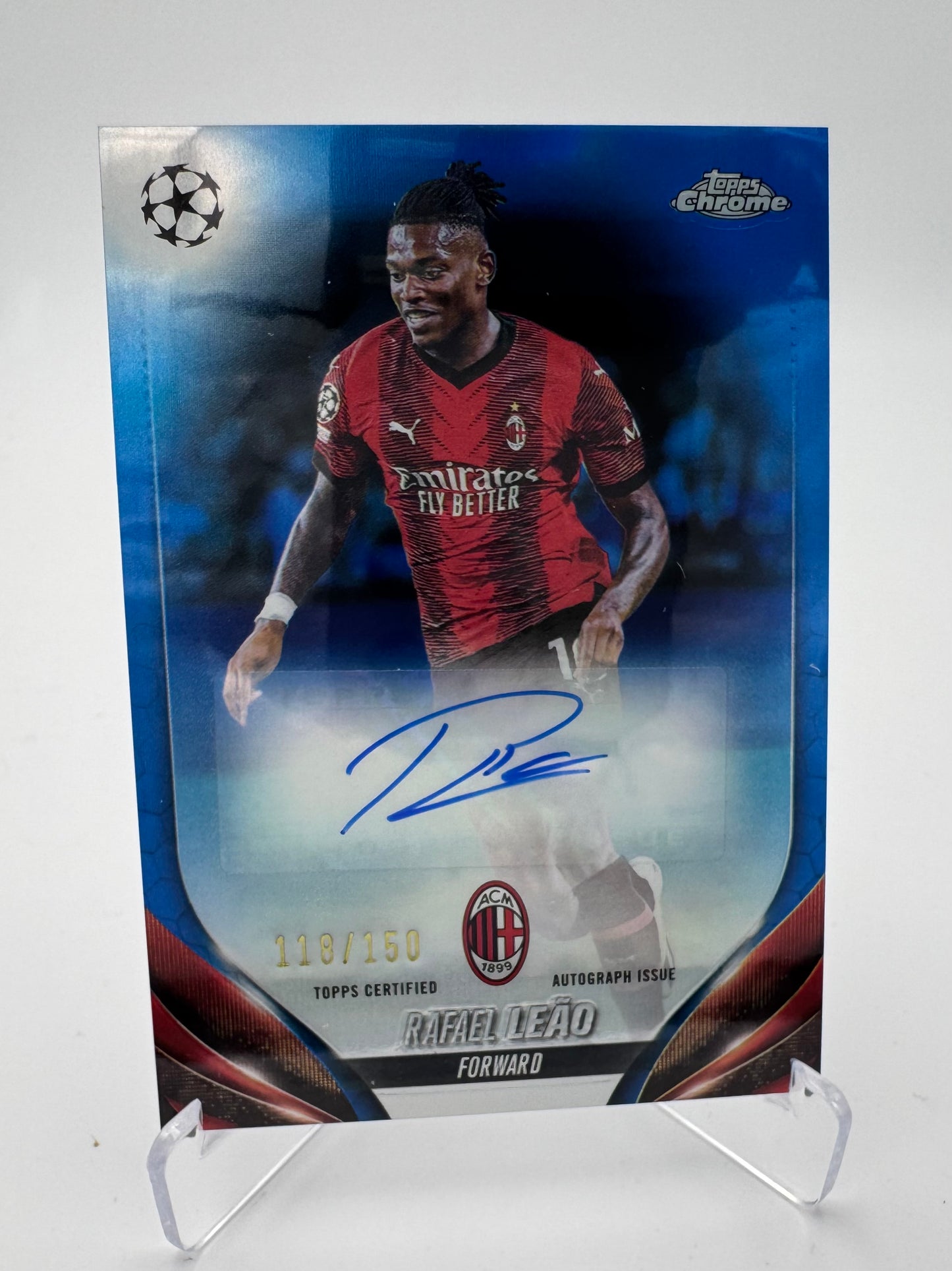 Rafael Leao - AC Milan - Topps UCC Chrome 2024 - Auto - 118/150