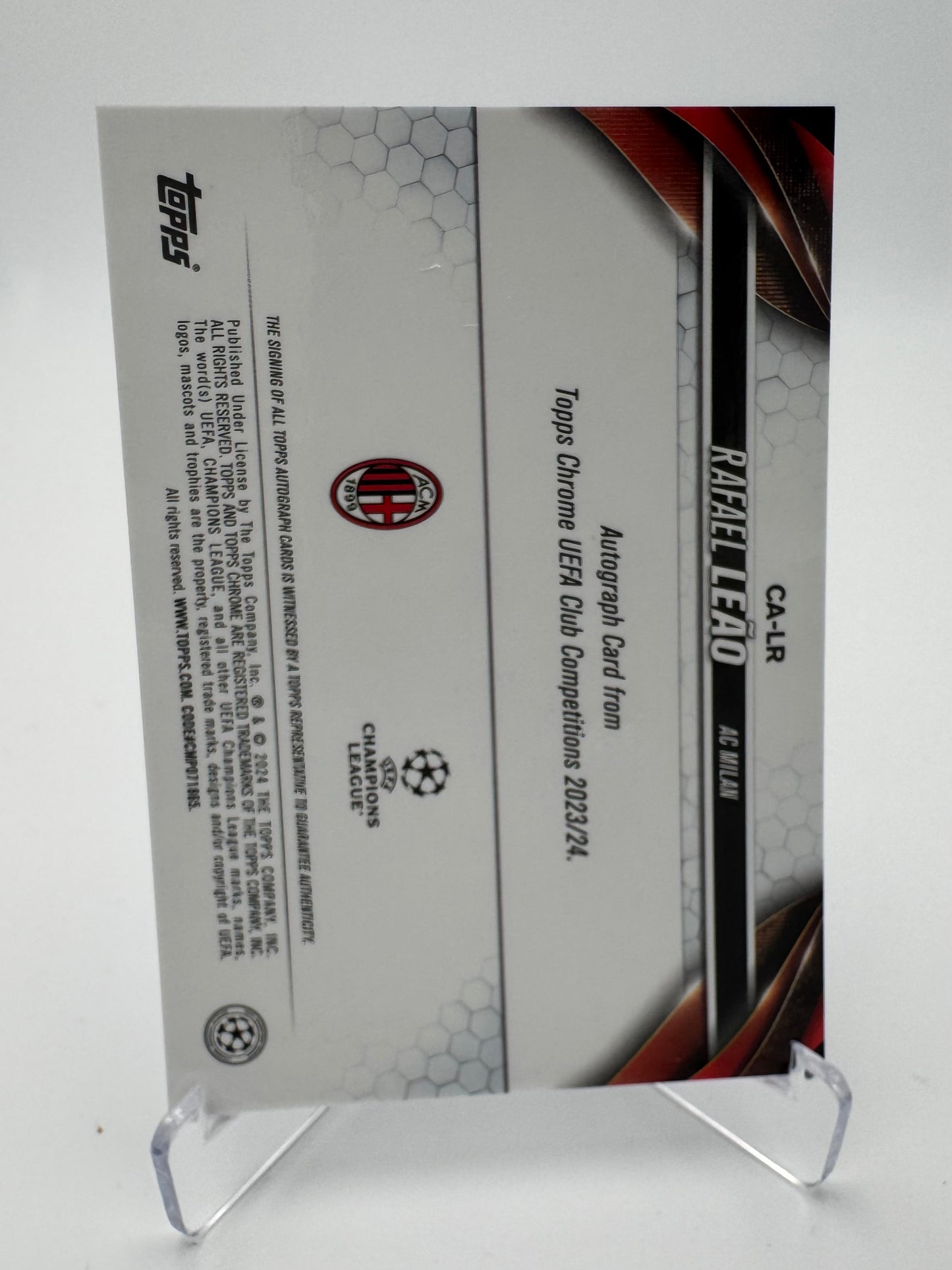 Rafael Leao - AC Milan - Topps UCC Chrome 2024 - Auto - 118/150