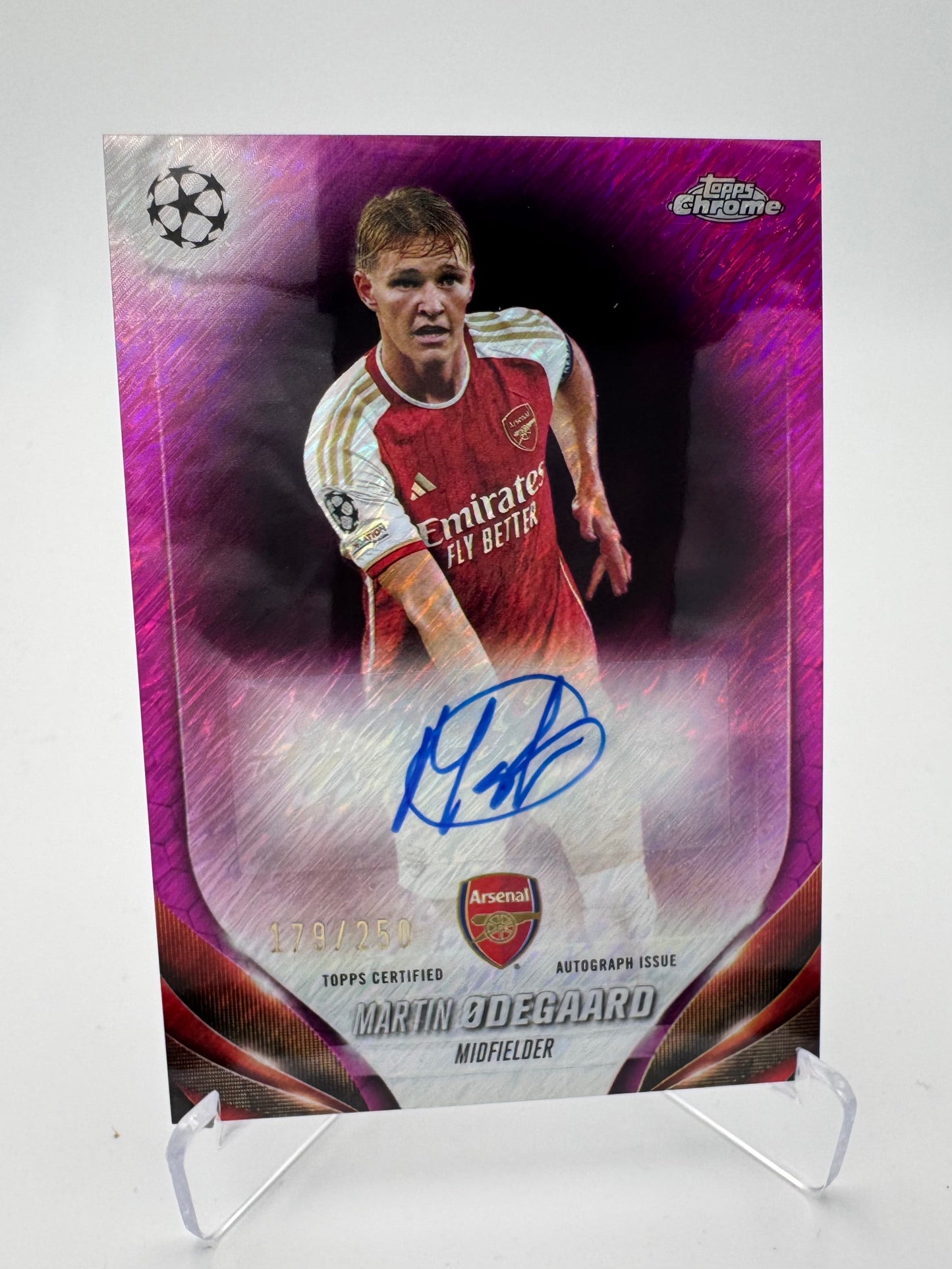 Martin Odegaard - Arsenal - Topps UCC Chrome 2024 - Auto - 179/250