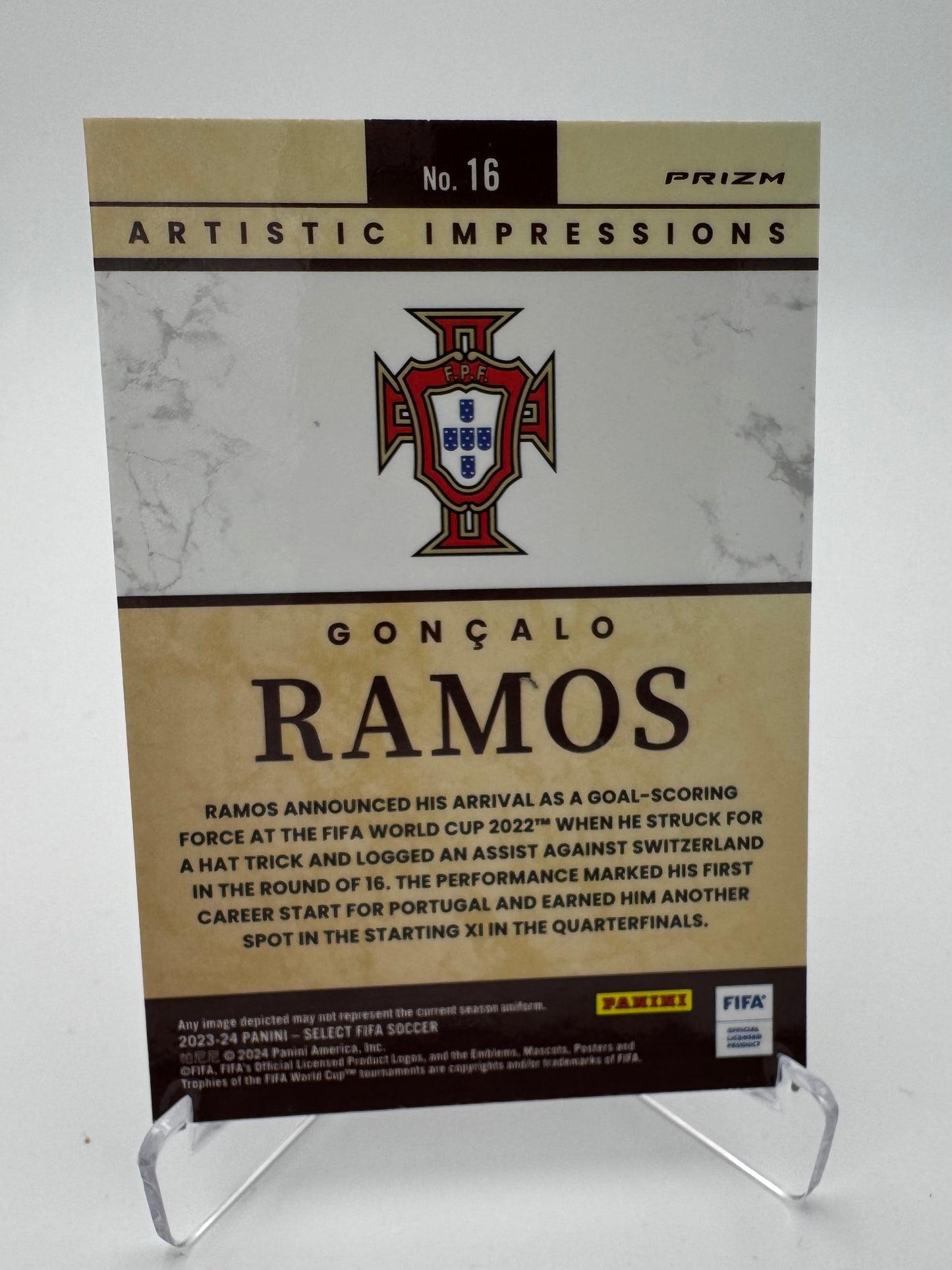 Gonçalo Ramos - Portugal - Panini Select Fifa 23/24 - Artistic Impressions