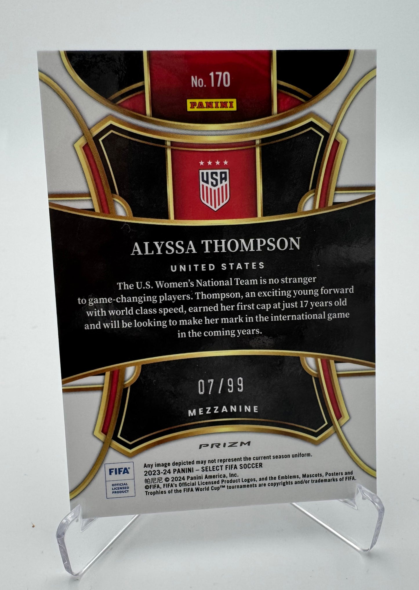 Alyssa Thompson - United States - Panini Select FIFA 23/24 - 07/99