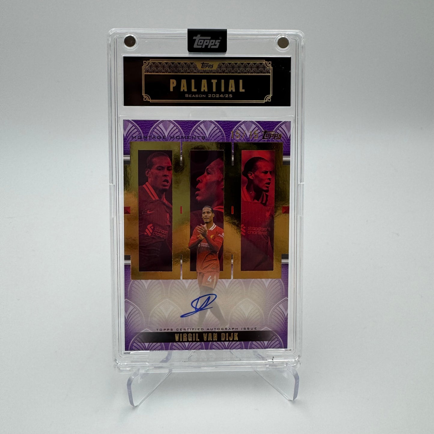 Virgil Van Dijk - Liverpool - Topps Liverpool Palatial - Auto 15/15