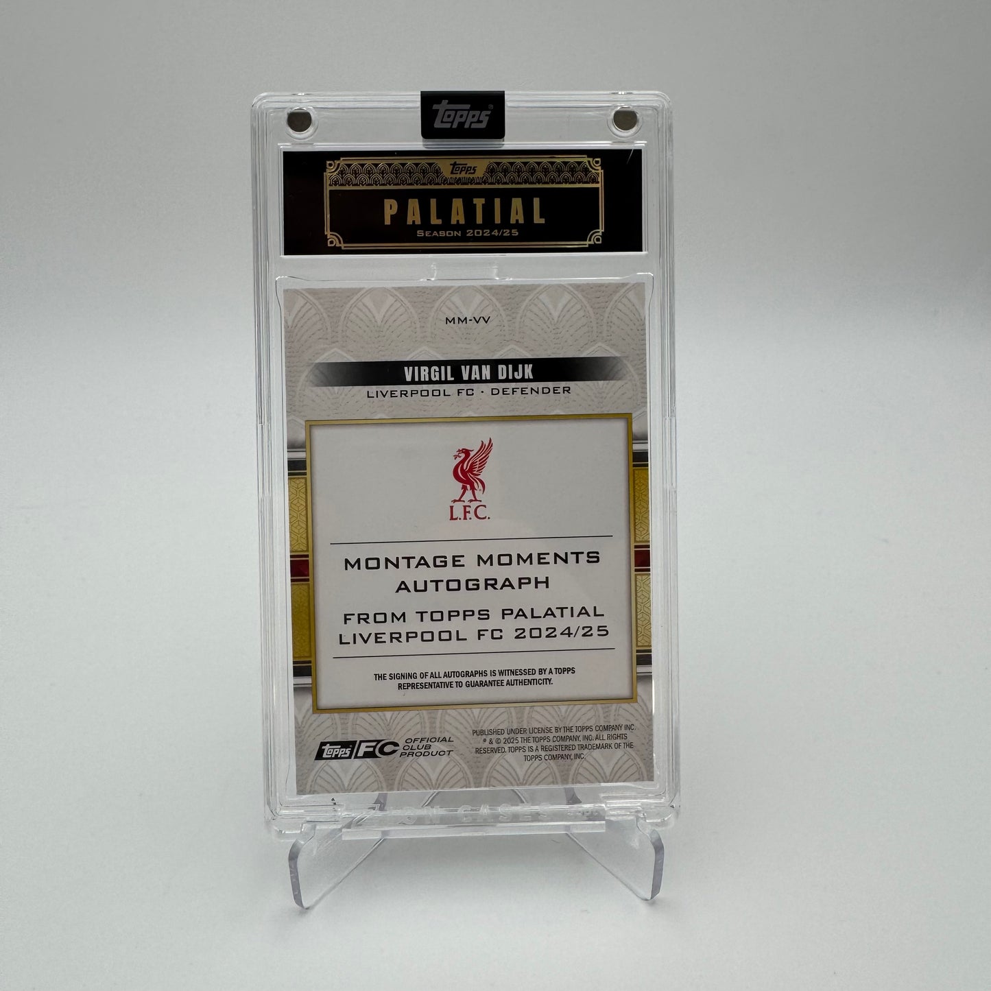 Virgil Van Dijk - Liverpool - Topps Liverpool Palatial - Auto 15/15
