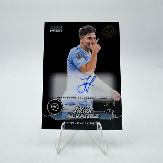 Julian Alvarez - Manchester City - Topps Stadium Chrome - Autograph - 03/10