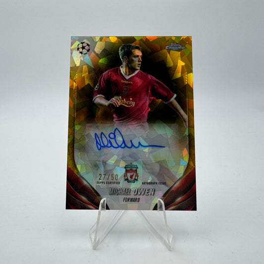 Michael Owen - Liverpool FC - Topps Chrome Sapphire UCC - Autograph - 27/50