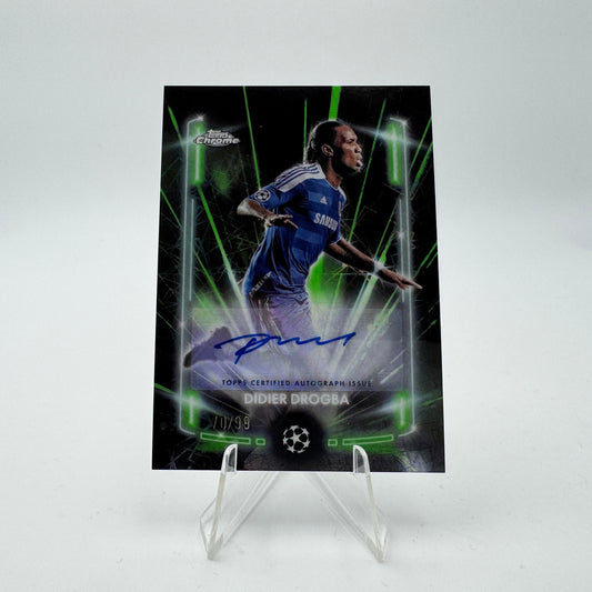 Didier Drogba - Chelsea FC - Topps Chrome UCC 24/25 - Auto Black Lazer - 70/99