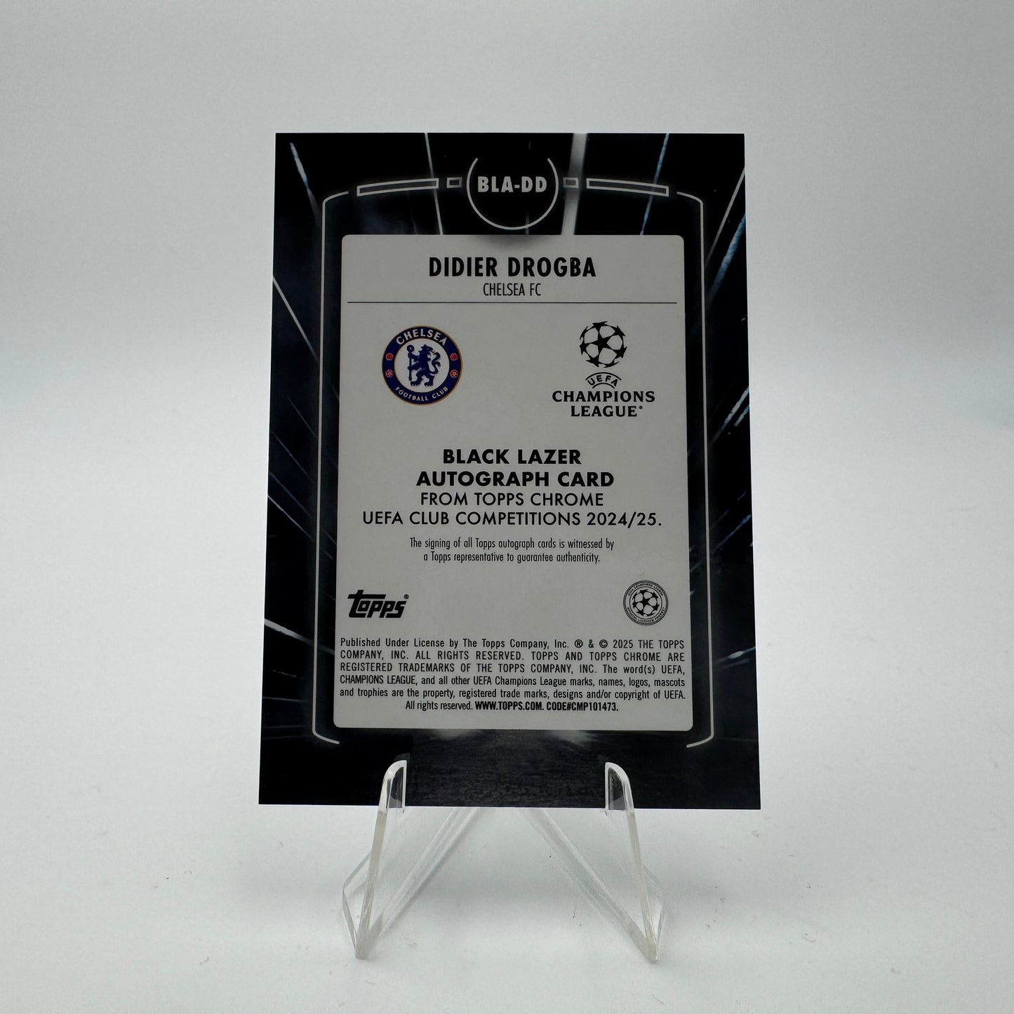 Didier Drogba - Chelsea FC - Topps Chrome UCC 24/25 - Auto Black Lazer - 70/99