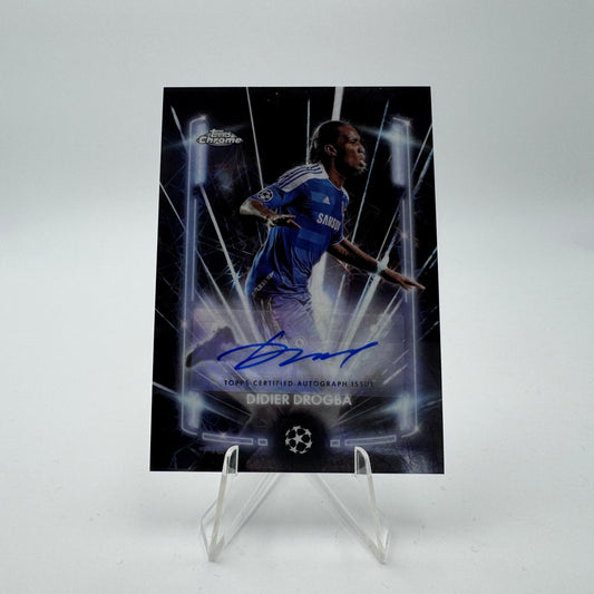 Didier Drogba - Chelsea FC - Topps Chrome UCC 24/25 - Auto Black Lazer