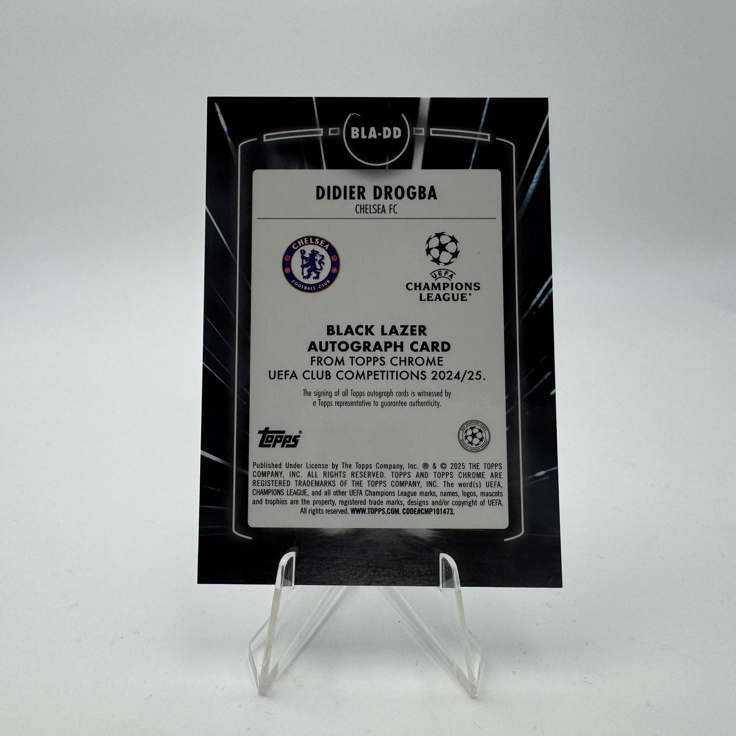 Didier Drogba - Chelsea FC - Topps Chrome UCC 24/25 - Auto Black Lazer