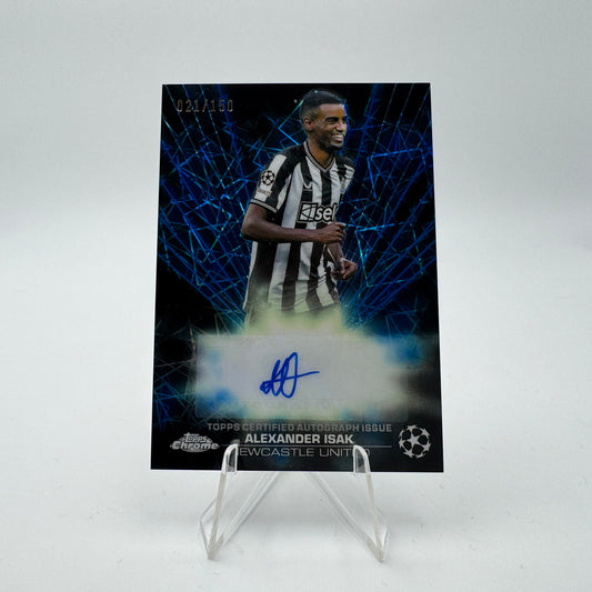 Alexander Isak - Newcastle United - Topps Chrome UCC 2024 - Autograph Black Lazer 021/150