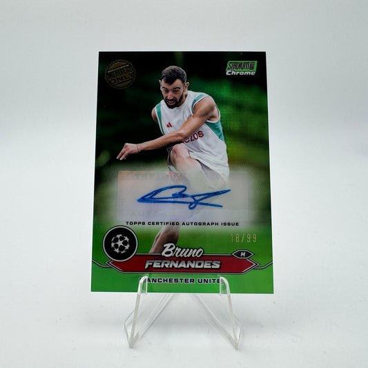 Bruno Fernandes - Manchester United - Topps Stadium Chrome STAMP - Autograph - 18/99