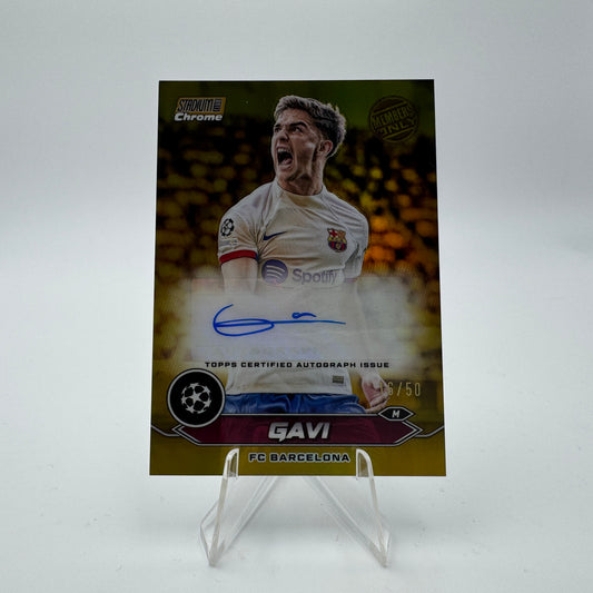 Gavi - FC Barcelona - Topps Stadium Chrome STAMP - Autograph 16/50