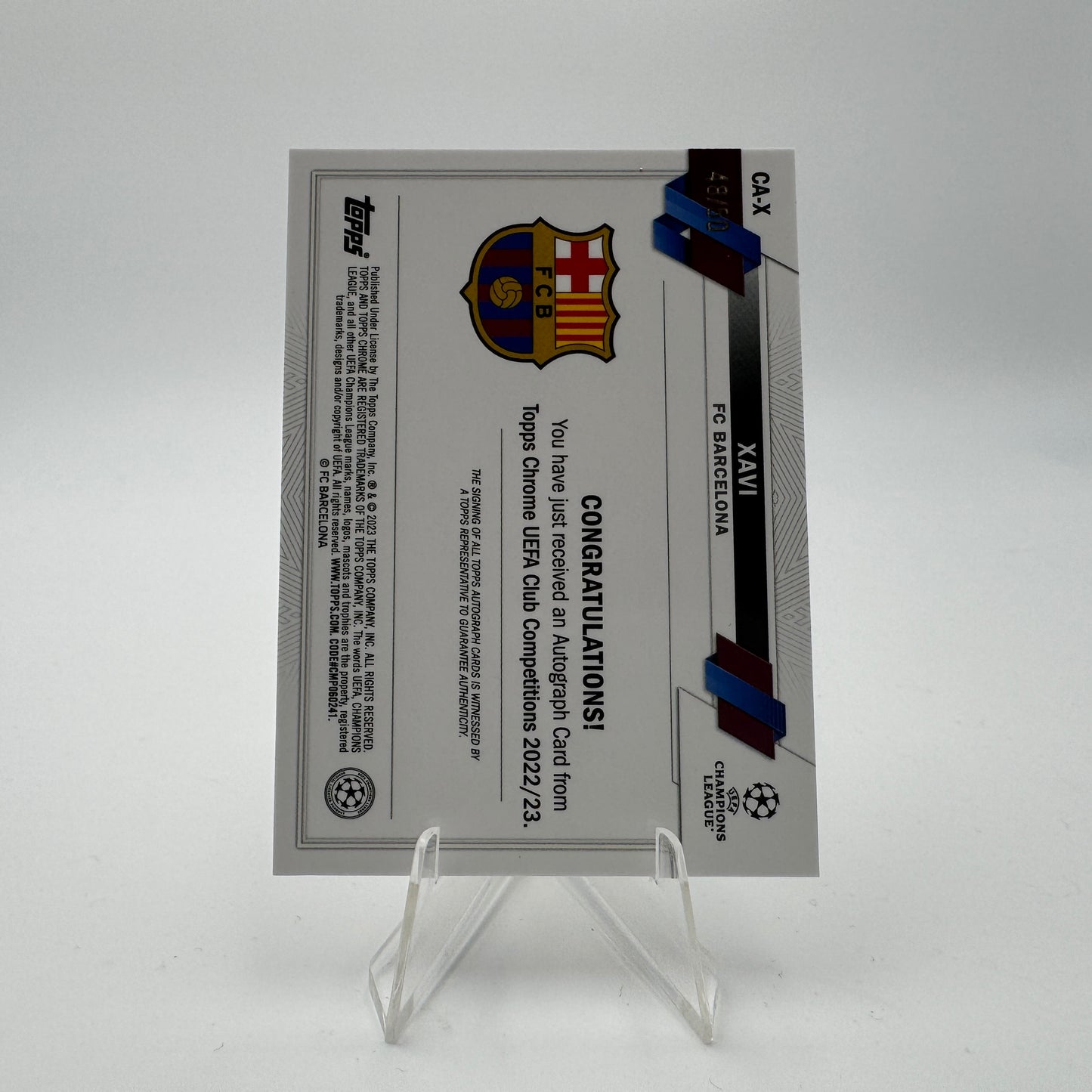 Xavi - FC Barcelona - Topps Chrome UCC 22/23 - Autograph 48/50