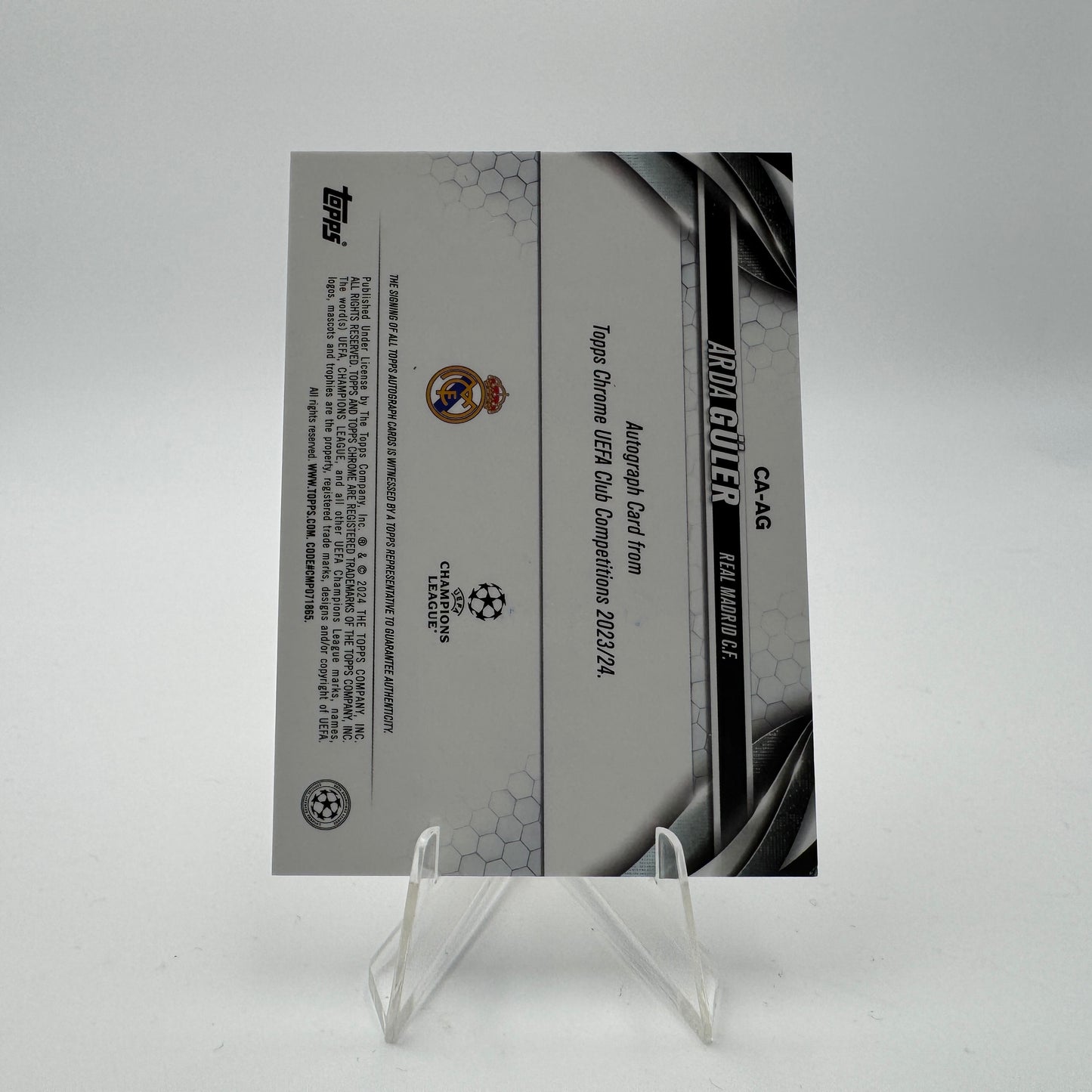 Arda Guler - Real Madrid - Topps UCC Chrome Sapphire 2024 - Autograph 17/25