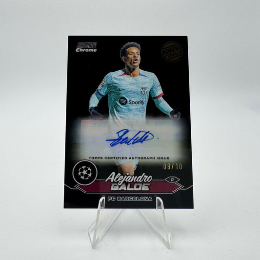 Alejandro Balde - FC Barcelona - Topps Stadium Chrome STAMP - Autograph 08/10