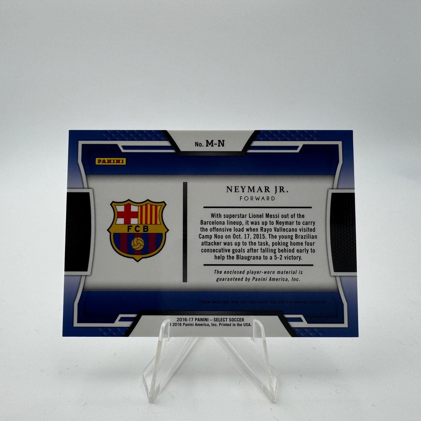 Neymar - FC Barcelona - Panini Select 2016/2017 - Relic
