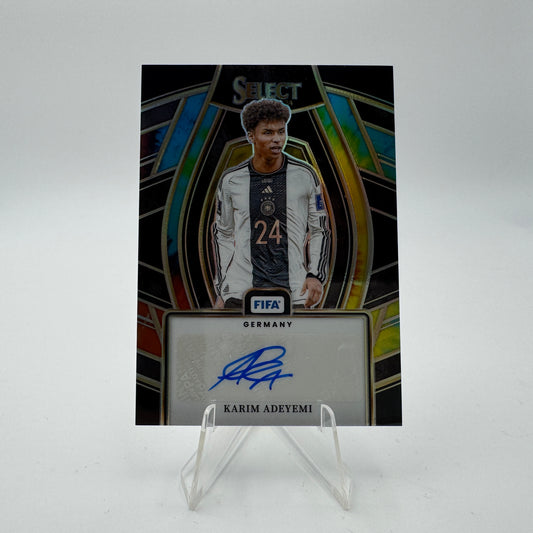 Karim Adeyemi - Germany - Panini Select Fifa 23/24 - Autograph 16/25 Tie Dye