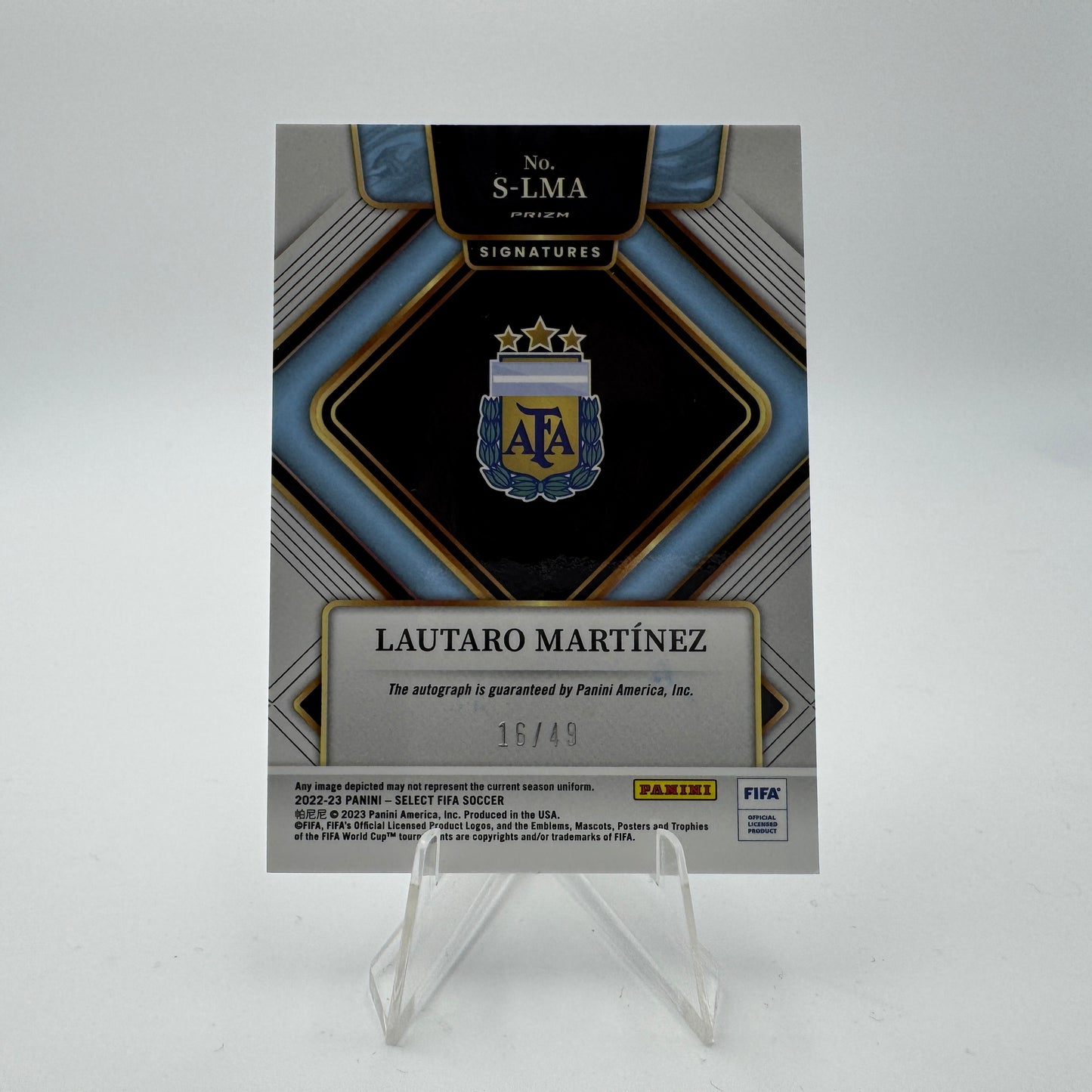 Lautaro Martinez - Argentina - Panini Select 2022/23 - Autograph 16/49