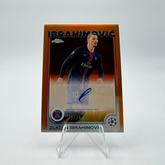 Zlatan Ibrahimovic - Paris Saint Germain - Topps Chrome UCC 24/25 - Autograph 16/25