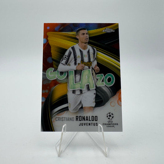 Cristiano Ronaldo - Juventus - Topps Chrome 20/21 - Golazo Orange Bubble