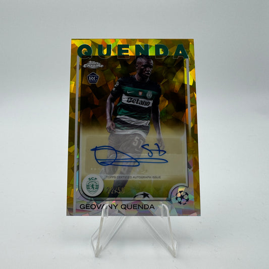Geovany Quenda RC - Sporting CP - Topps Chrome Sapphire 24/25 - Autograph 22/50