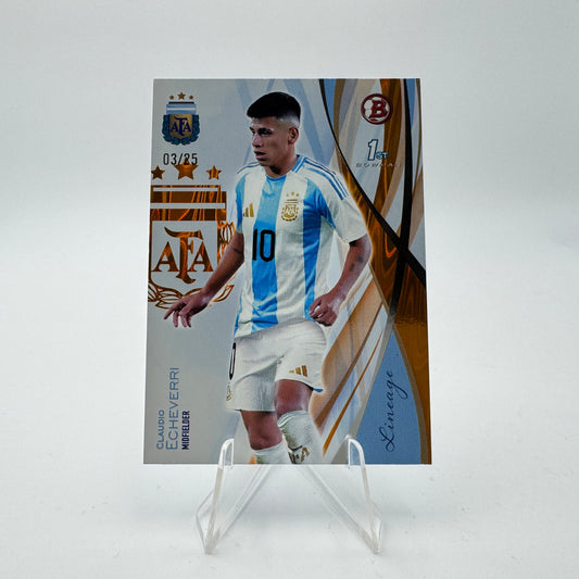 Claudio Echeverri - Argentina - Topps Lineage Argentina - 03/25 1ST Bowman
