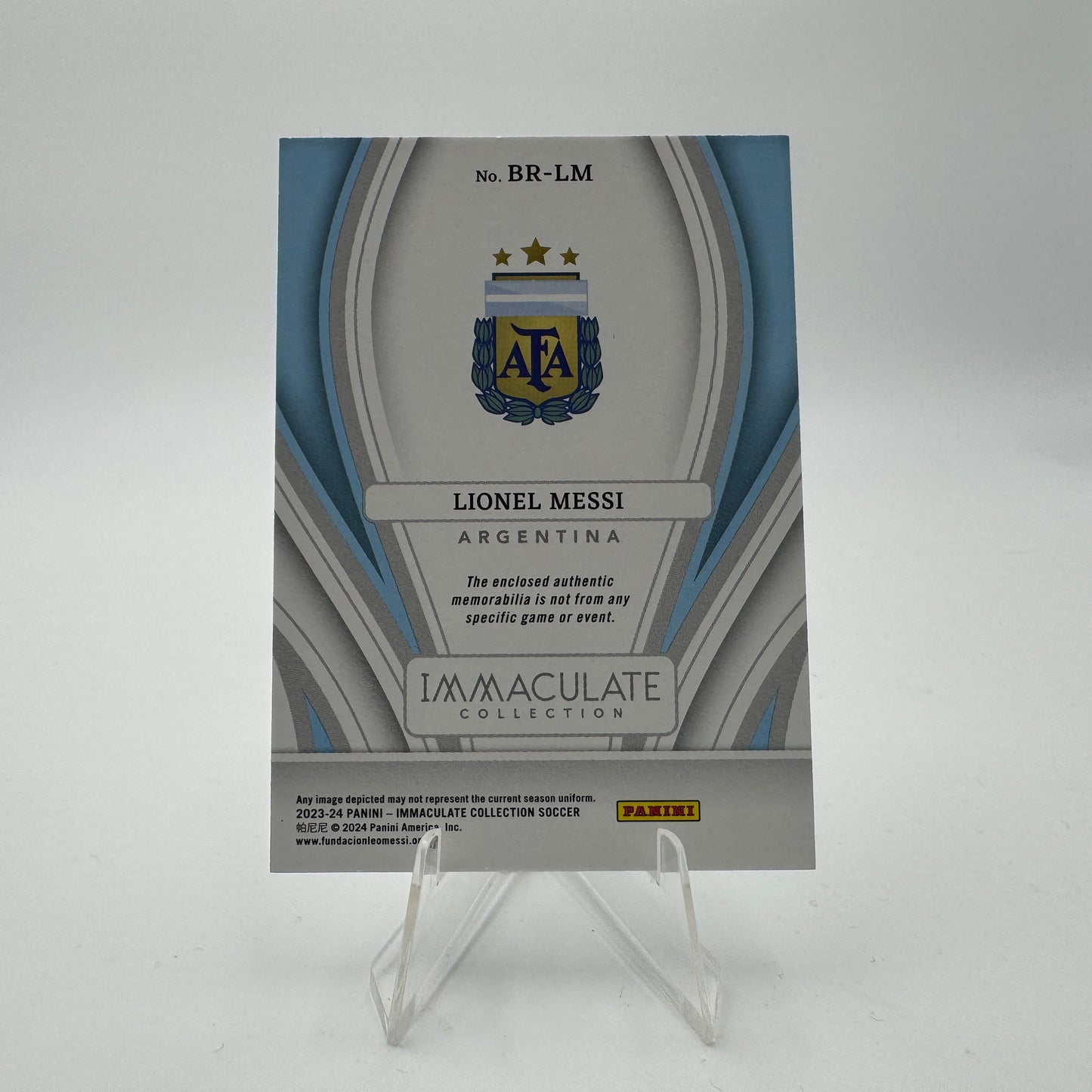 Lionel Messi - Argentina - Panini Immaculate 23/24 - Relic - 27/49