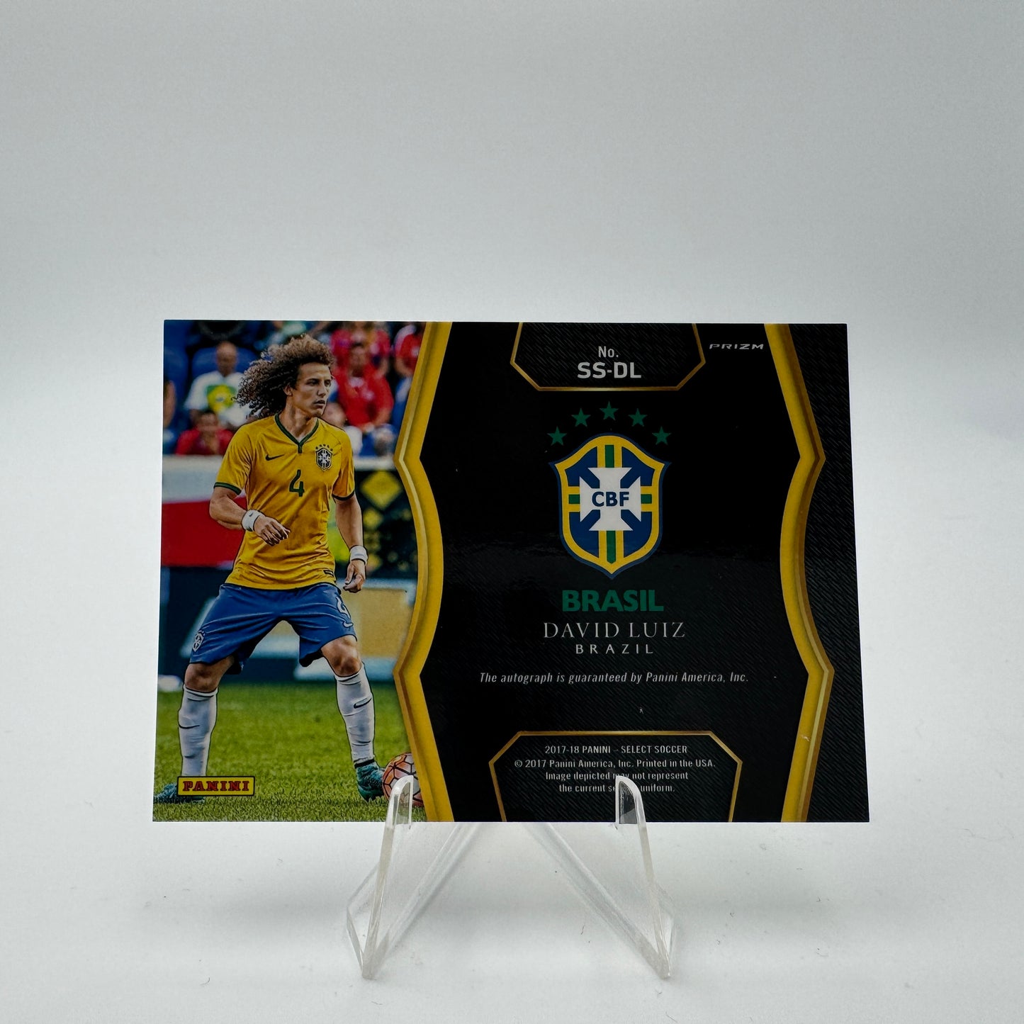 David Luiz - Brazil - Panini Select 17/18 - Autograph On Card