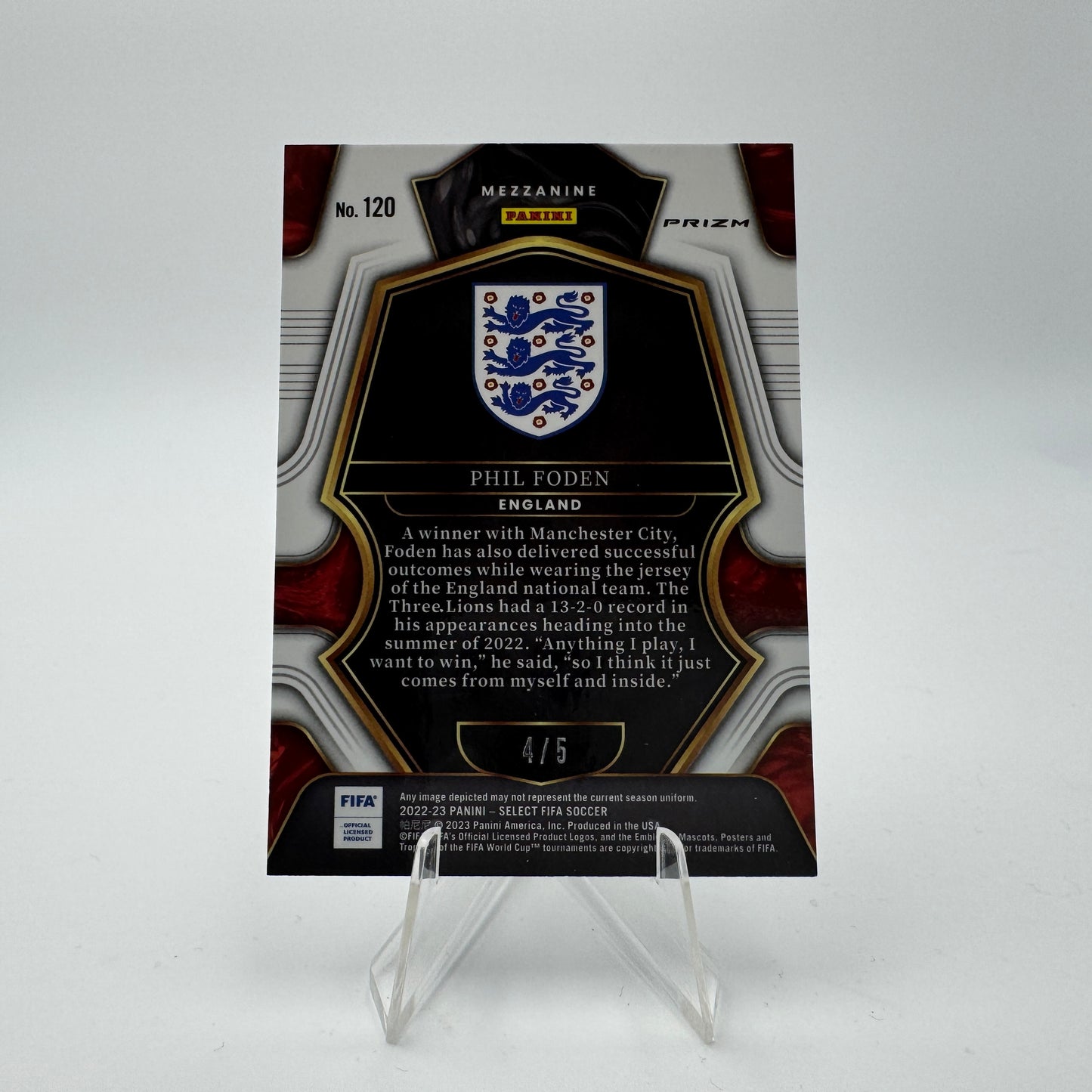 Phil Foden - England - Panini Select 22/23 - 4/5