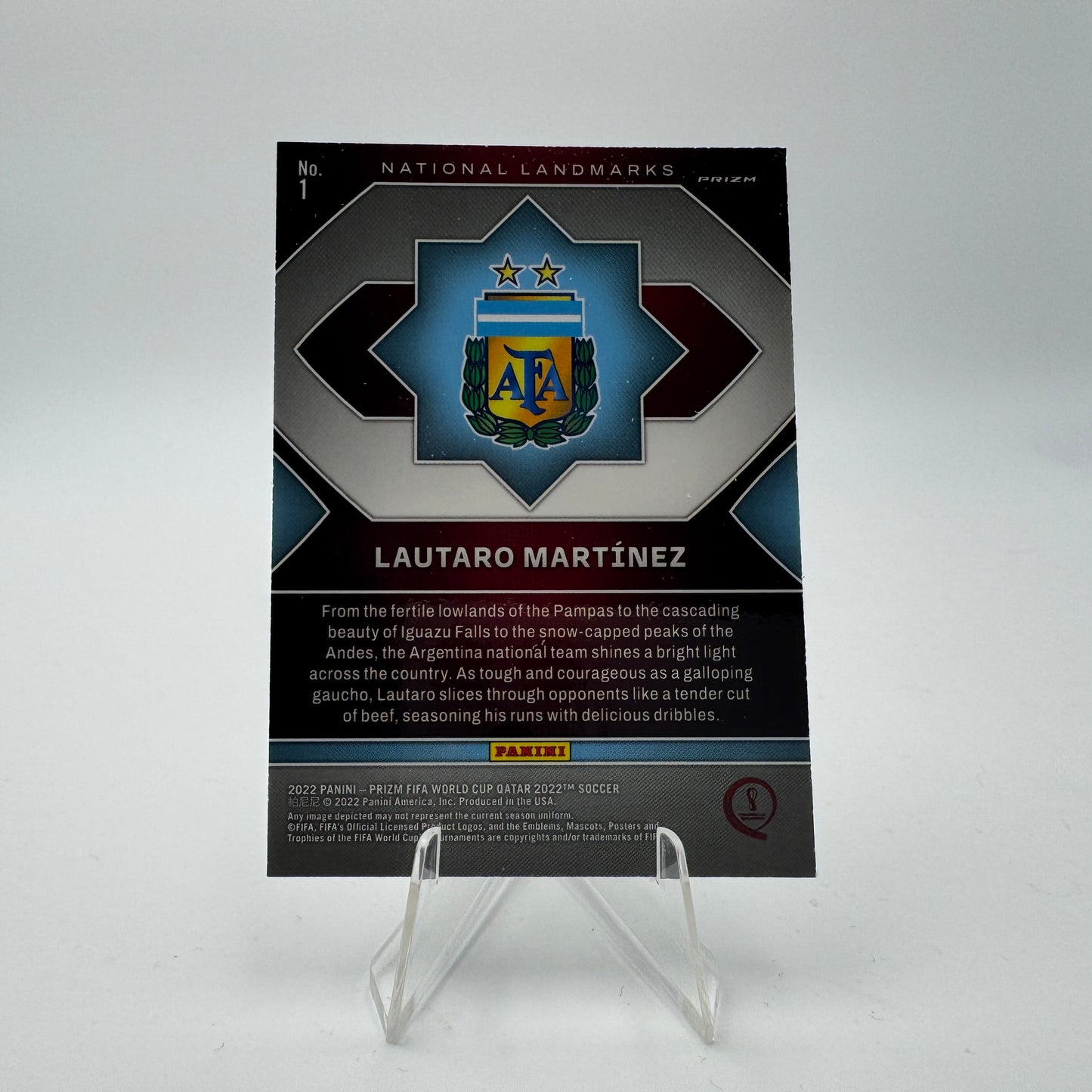 Lautaro Martinez - Argentina - Panini Prizm WC Qatar 2022 - National Landmarks