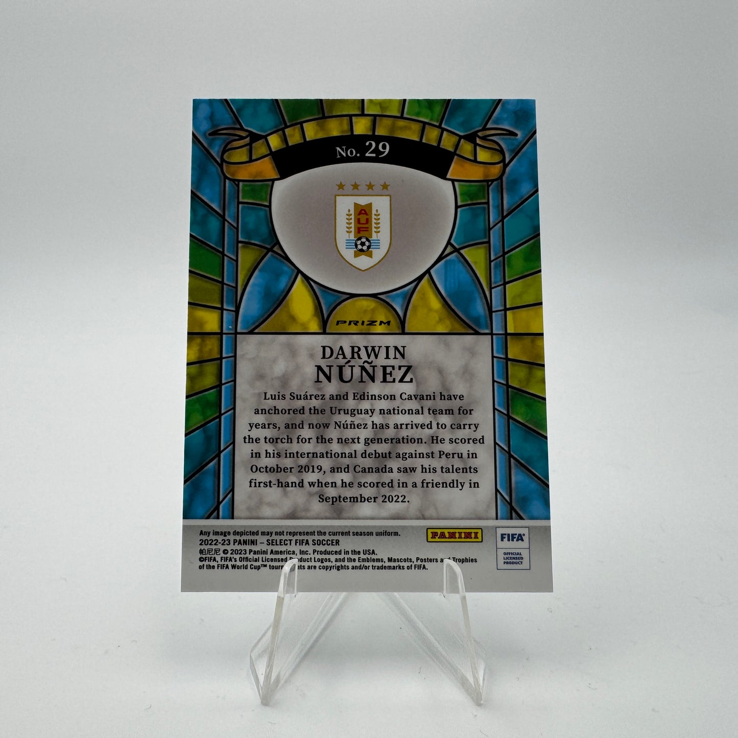 Darwin Nunez - Uruguay - Panini Select FIFA 22/23 - STAINED GLASS