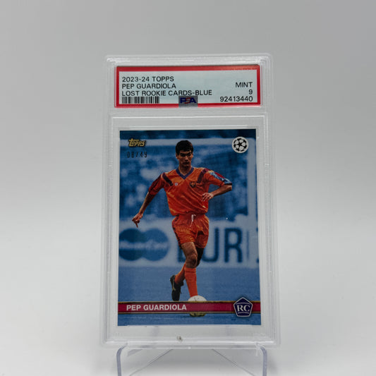 Pep Guardiola RC  - FC Barcelona - Topps Lost Rookie - 08/49 - PSA 9