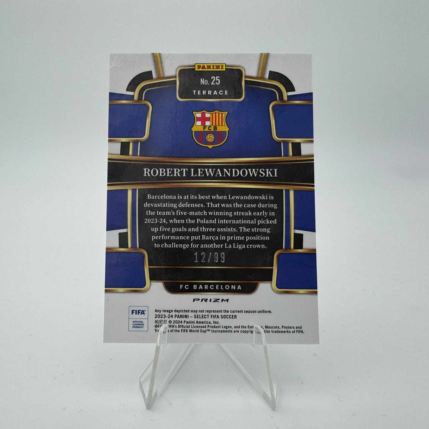 Robert Lewandowski - FC Barcelona - Panini Select FIFA 23/24 - 12/99