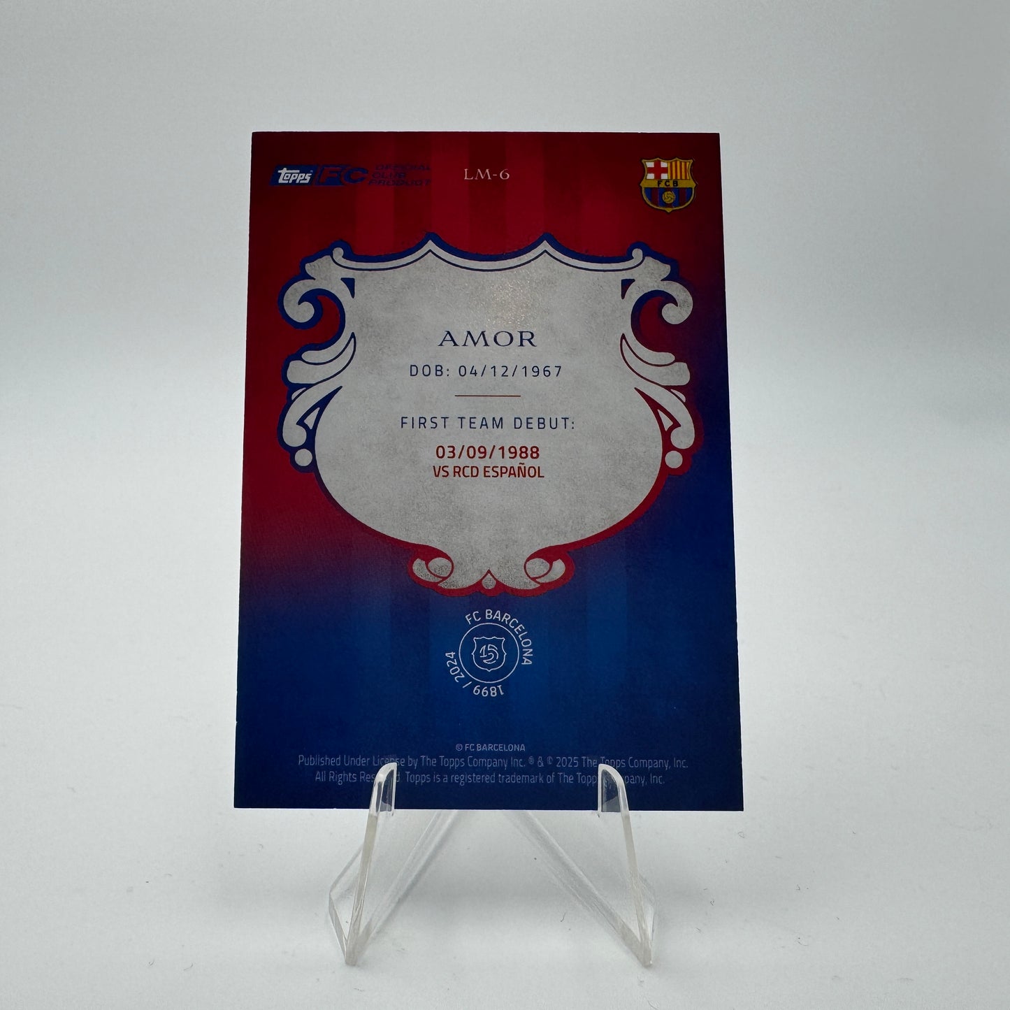 Amor - FC Barcelona - Topps Barcelona 125 - La Masia 27/75