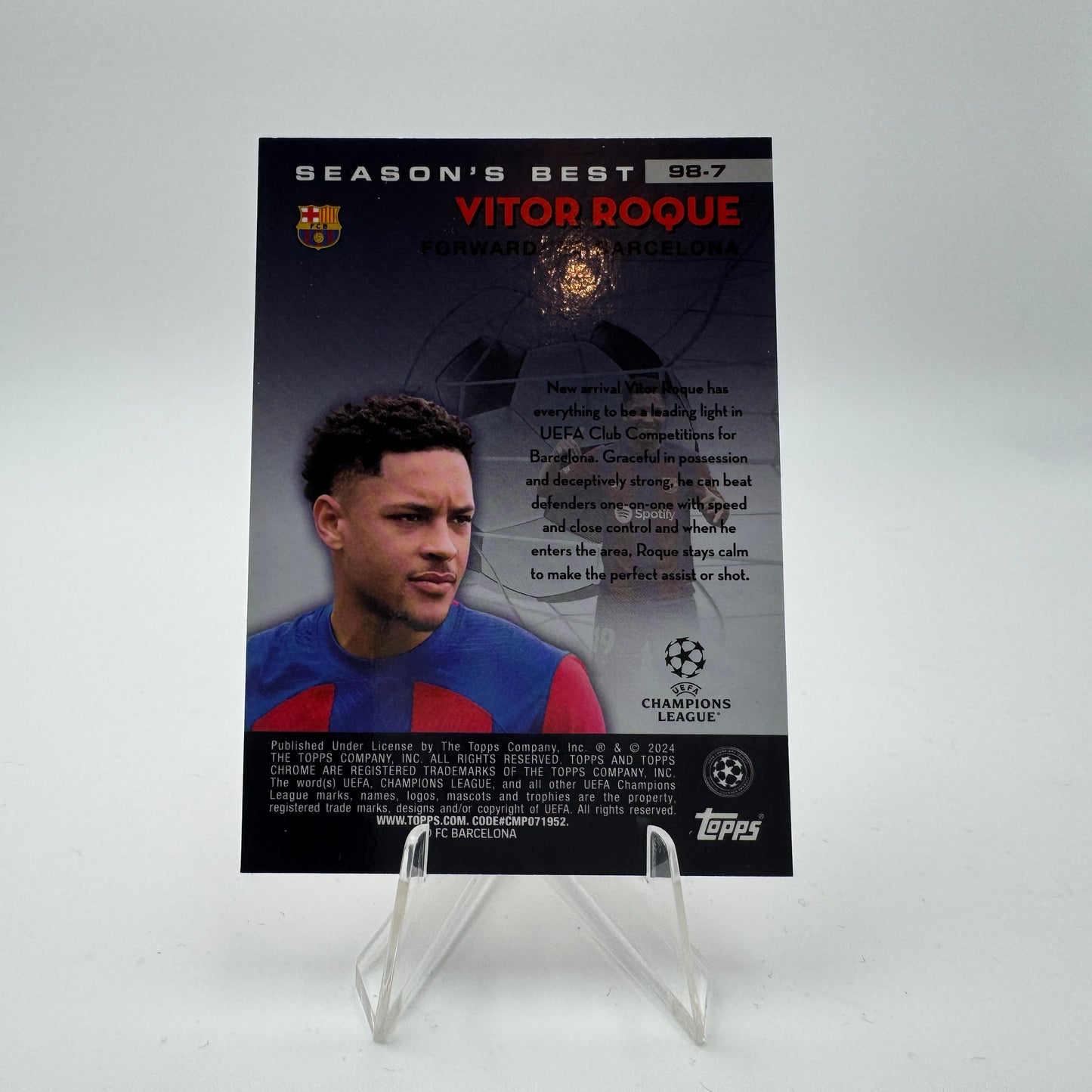 Vitor Roque RC - FC Barcelona - Topps Chrome UCC 23/24 - Shooting Stars Orange Lava