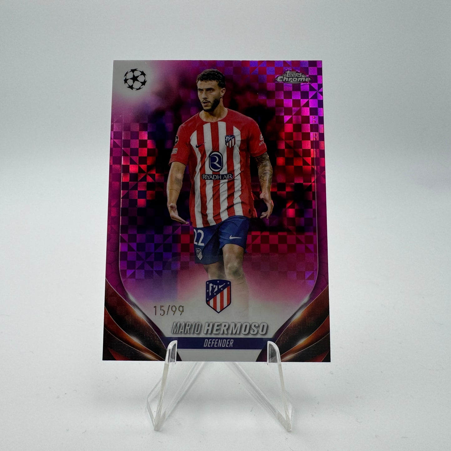 Mario Hermoso - Atletico Madrid - Topps Chrome UCC 23/24 - 15/99