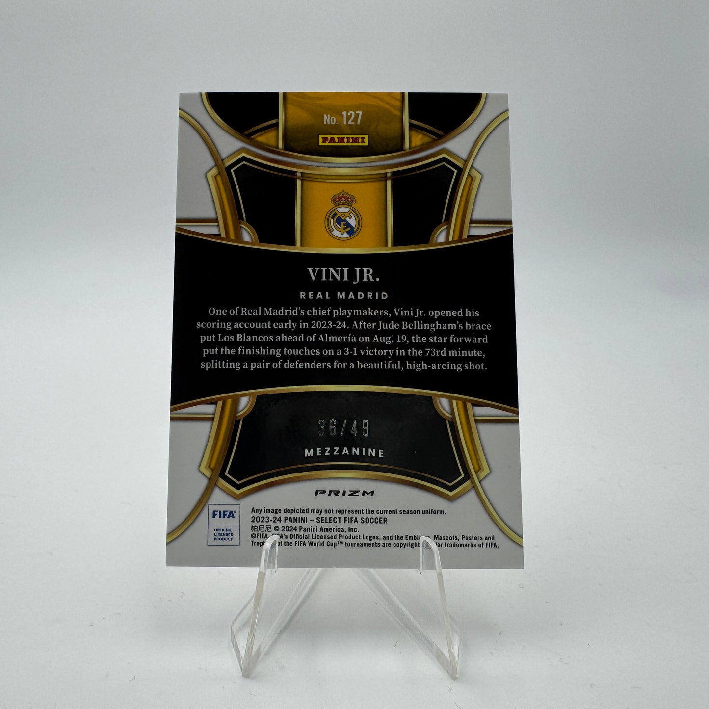 Vini Jr - Real Madrid - Panini Select FIFA 23/24 - 36/49