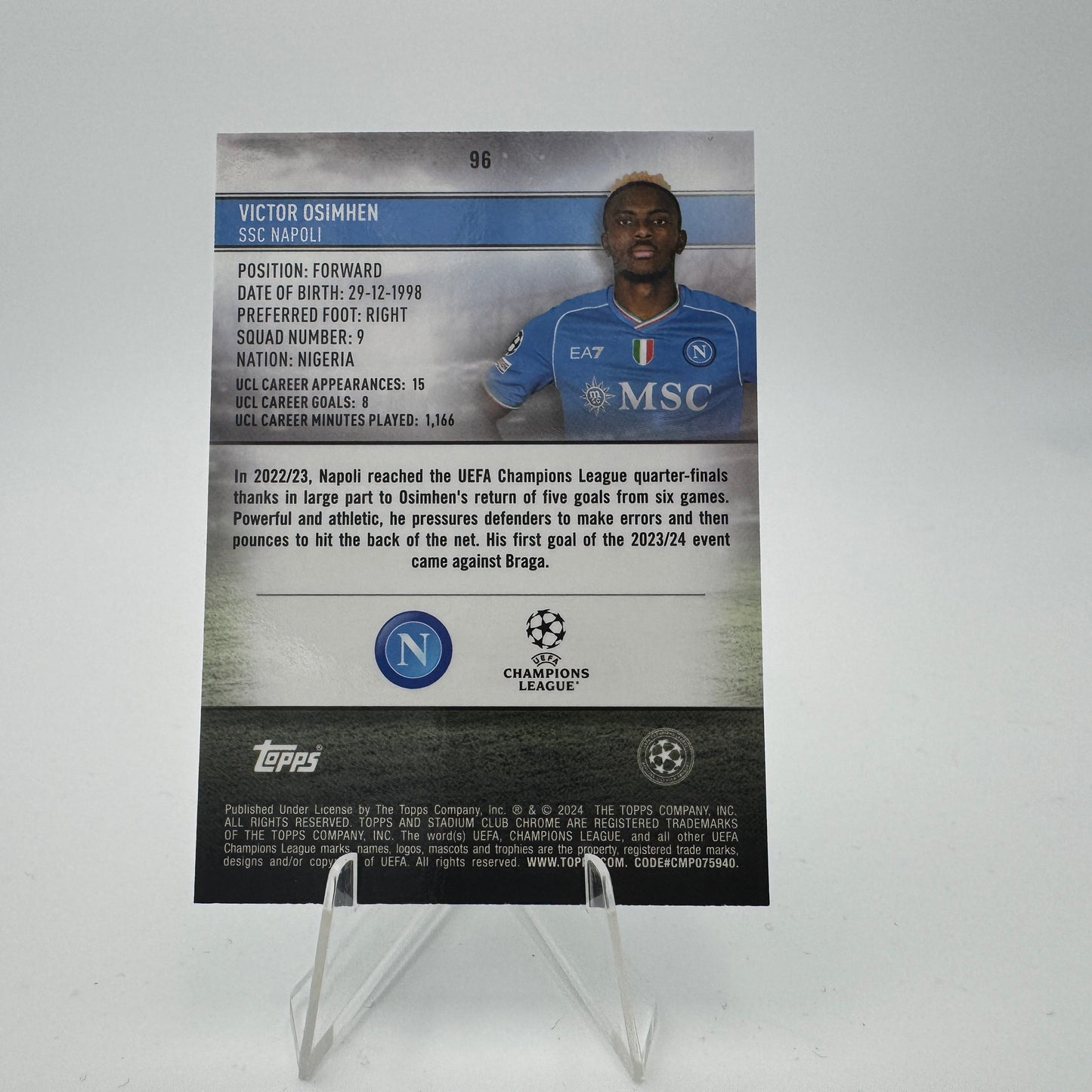 Victor Osimhen - SSC Napoli - Topps Stadium Chrome 2023/24 - 025/250