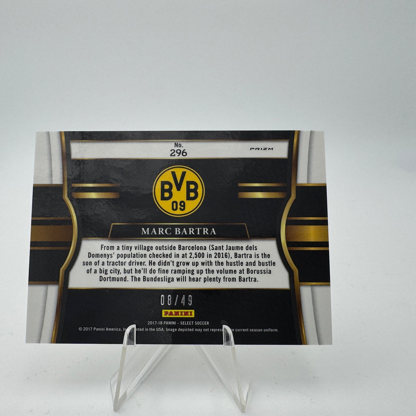 Marc Bartra - Borussia Dortmund - Panini Select 2017/18 - 08/49