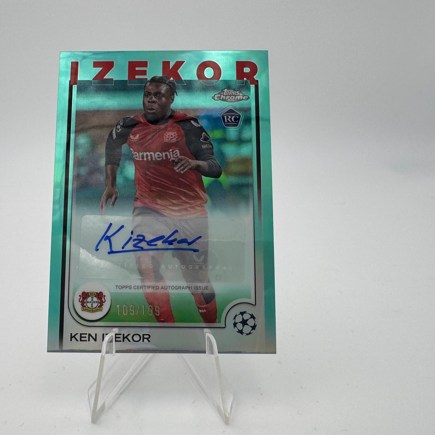 Ken Izekor RC - Bayer 04 Leverkusen - Topps Chrome UCC 2024/25 - Autograph 109/199