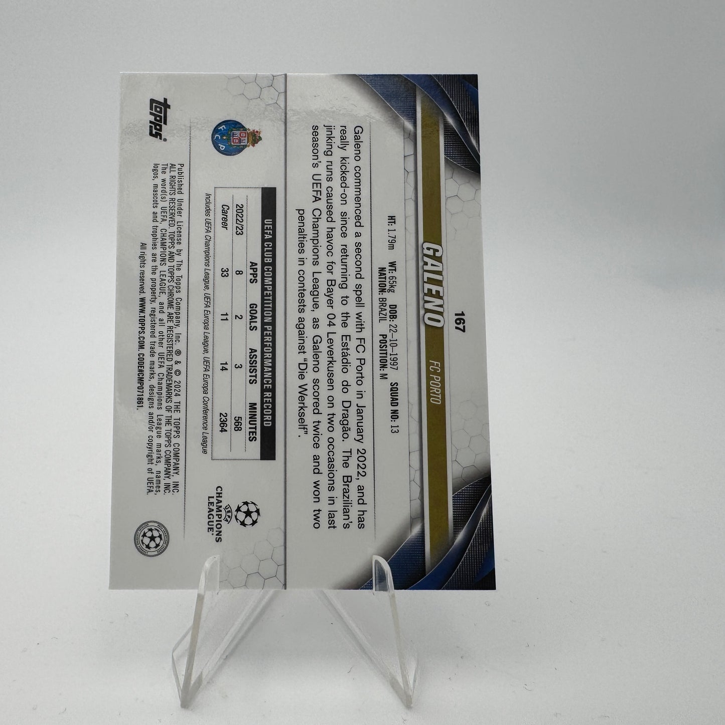Galeno - FC Porto - Topps Chrome UCC 2023/24 - 17/99 Color Match